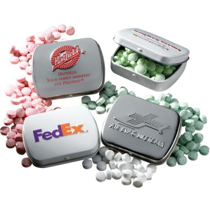 
Give a wonderful touch on your next event or trade show with these promotional sugar free mints. This very affordable product imprinted with your logo or slogan is a great way to promote your company. Features different flavors to choose from that includes peppermint, cinnamon, mixed fruit, wintergreen. Perfect for expanding your advertising market.