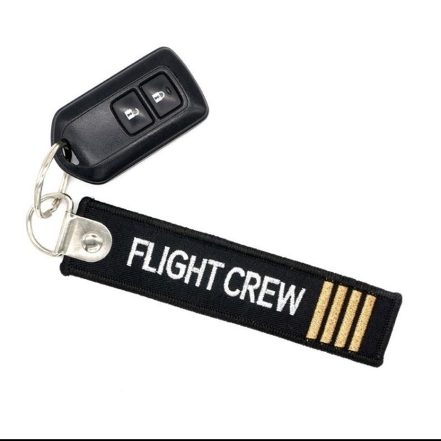 flight crew embroidery key pendant