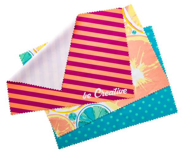 Promotional cleaning cloth with print