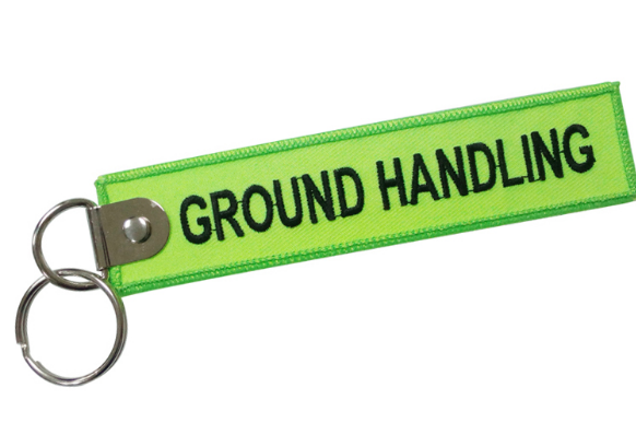 ground handling  embroidery key pendant