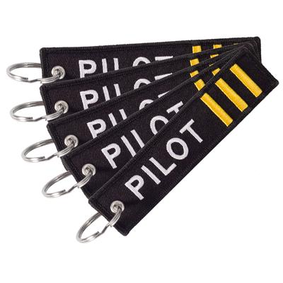 Karierní firemní nášivky pilot embroidery key pendant