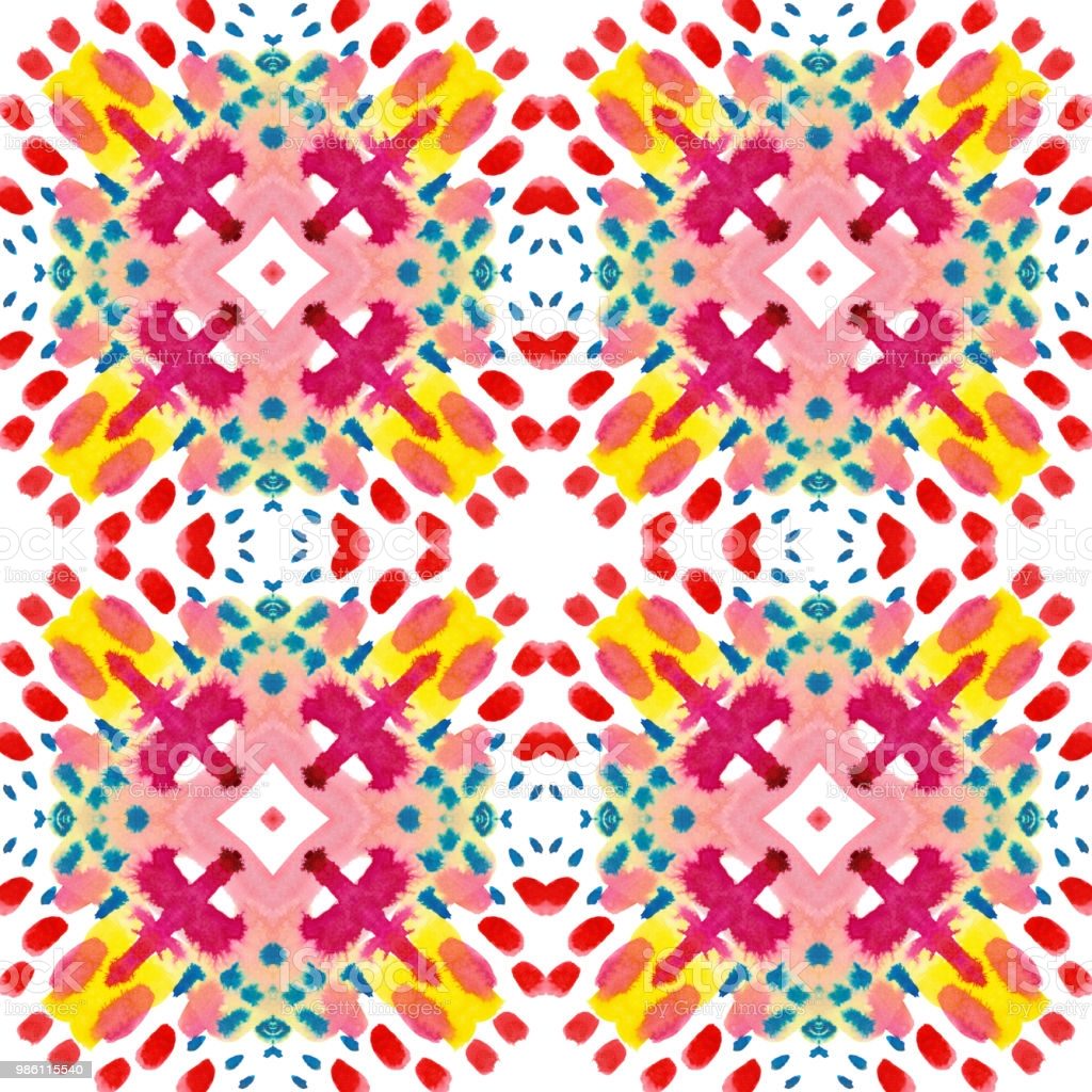 Kaleidoscope colorful geometric pattern for surface and textile design.