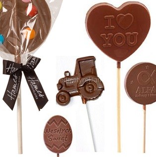 Chocolate Advertising promotional lollipop producer.