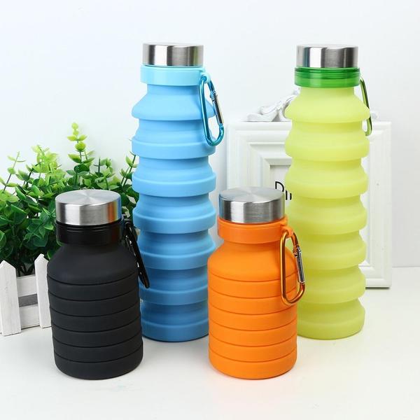 This fantastic Aqua collapsible water bottle is perfect for those who spend time in the outdoors!
Minimize what you carry when you go jogging, camping, or hiking!
